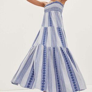 Veronica Beard Blue and White Maxi Dress